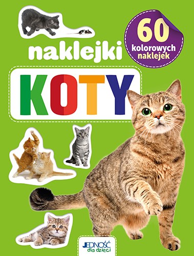 Koty 60 kolorowych naklejek okladka max